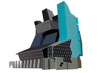 Dibujo edificio MUSEO PABLO SERRANO - IAACC