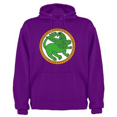 Sudadera adulto con capucha impresa un color