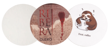 Posavasos clásicos personalizados a todo color
