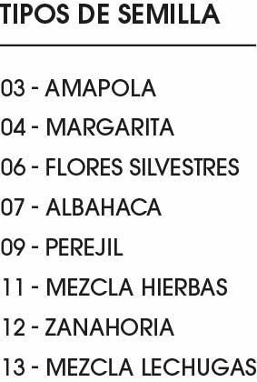 Semillas posavasos plantables