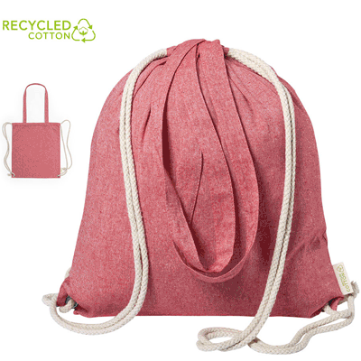 Mochila bolsa tejido vaquero, cuerdas gruesas, resistente