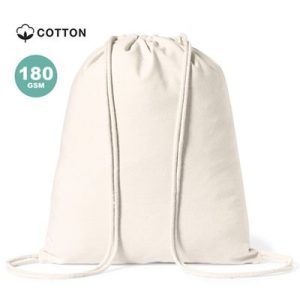Mochila de cuerdas de algodón natural con cordones gruesos, resistente